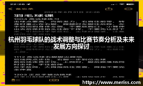 杭州羽毛球队的战术调整与比赛节奏分析及未来发展方向探讨